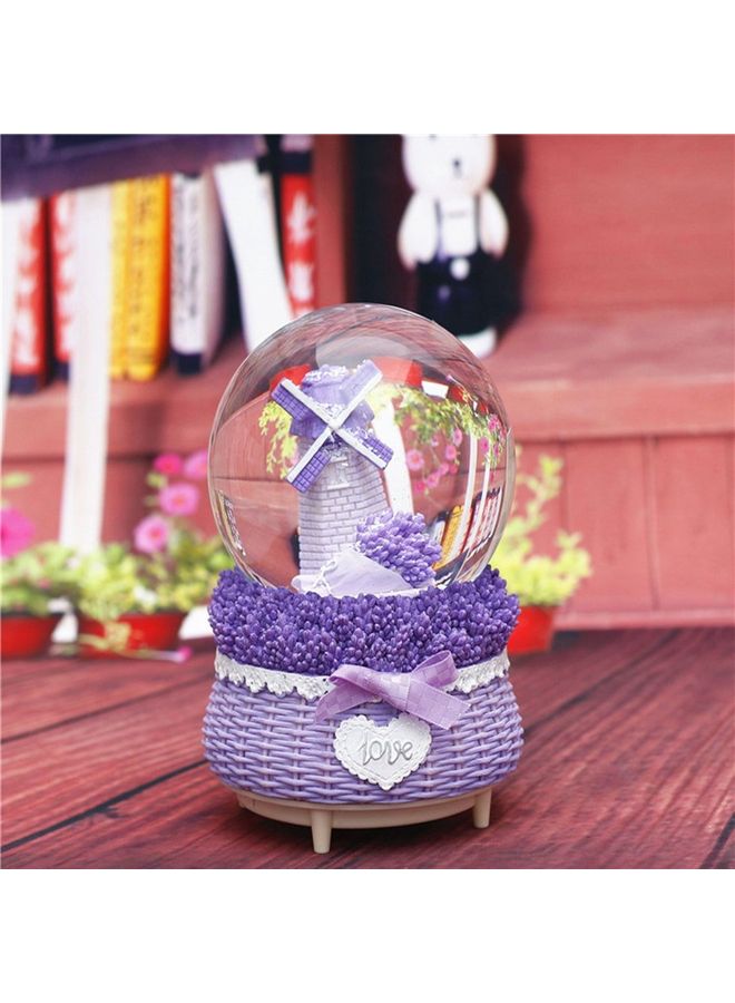 Valentine's Day Crystal Music Ball Purple/White