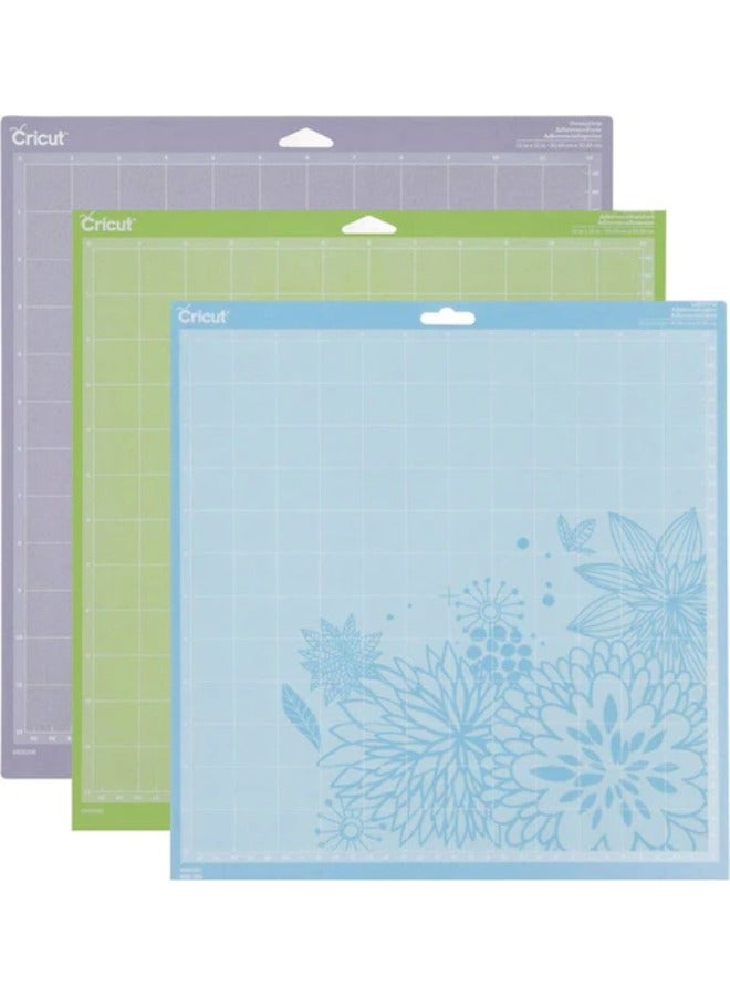 CRICUT - CUTTING MAT (3-PACK) - GREEN/BLUE/PURPLE