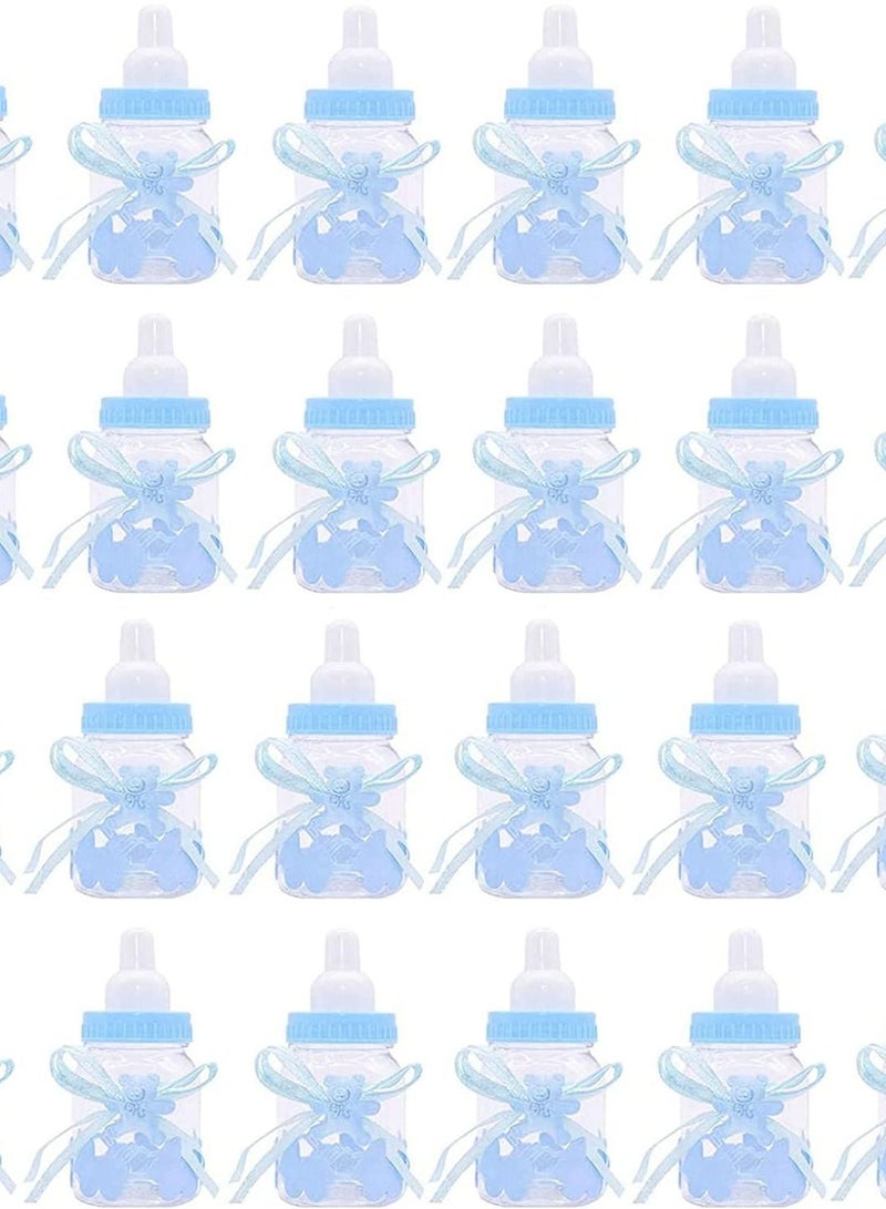 Baby Shower Boy, Candy Bottle Shower,24 PCS Sweets Fillable Bottles Decorations Feeding for Boys Girls Party Supplies Birthday Decoration