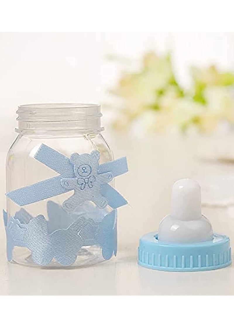 Baby Shower Boy, Candy Bottle Shower,24 PCS Sweets Fillable Bottles Decorations Feeding for Boys Girls Party Supplies Birthday Decoration