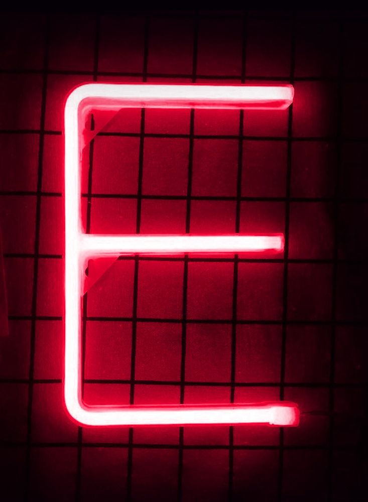 LED Neon Flex Letter Light E 30x21cm