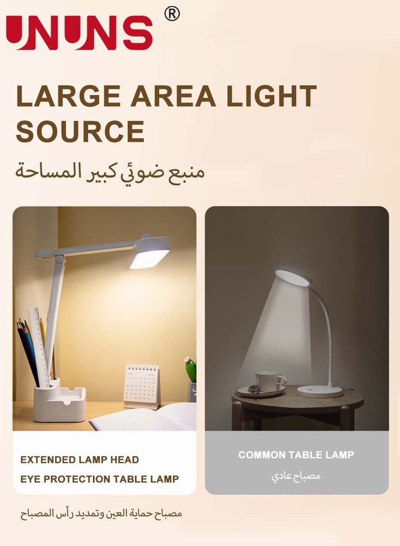 LED Desk Lamp With USB Port,Eye-Caring Table Lamp With 3 Color Light Modes,Remote Control Desk Lamp Desk Light With Phone Holder And Storage,Led Desk Lamp