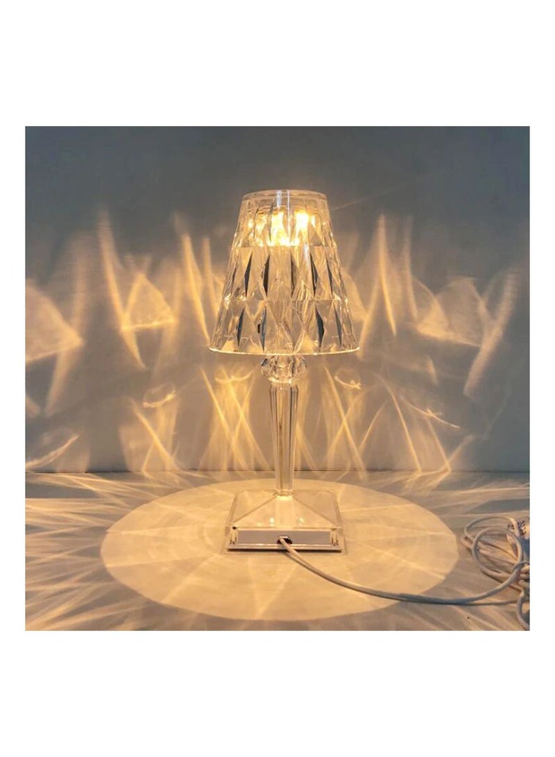 USB Rechargeable Acrylic Diamond Table Lamp