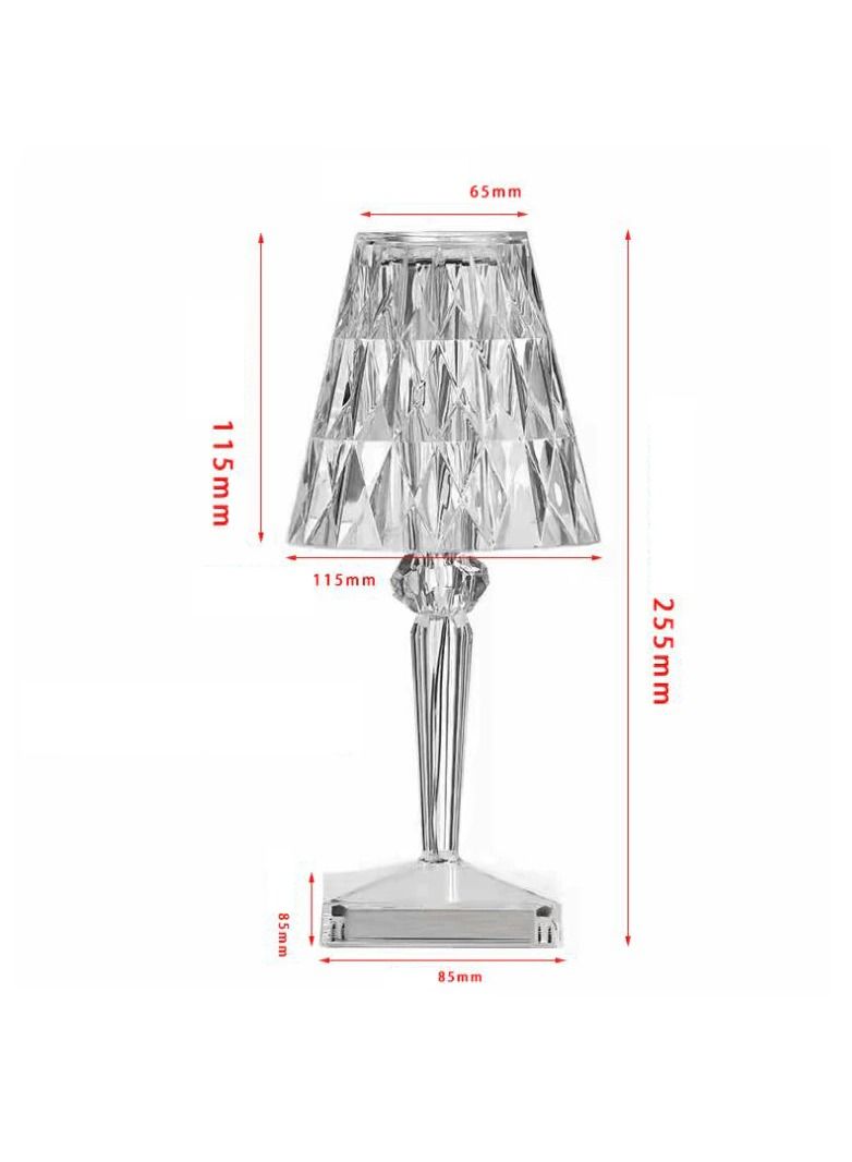 USB Rechargeable Acrylic Diamond Table Lamp