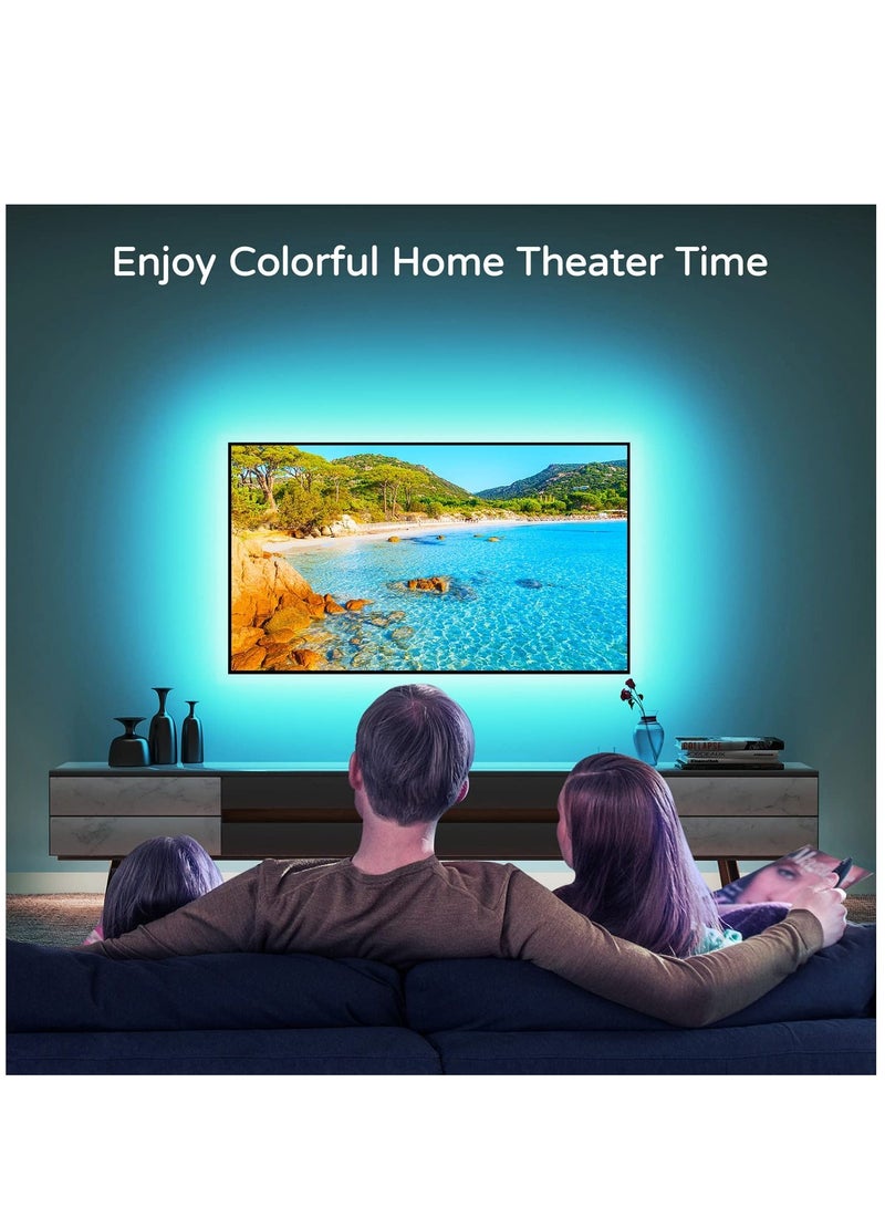 Decorative Light TV LED Backlight 8.2ft Led Light for TV 32-60 inch Monitor Backlight HD TV Wall Mount Work Space Game Room Decor LED Polarized Ambient Mood Lighting Kit