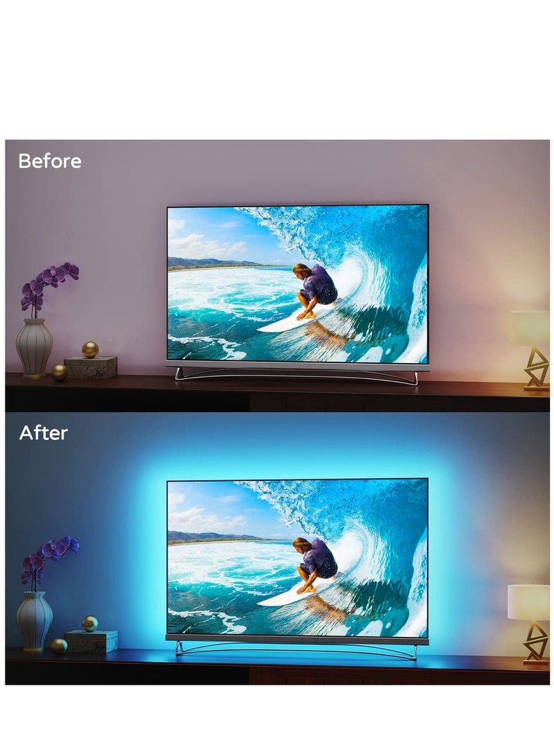 Decorative Light TV LED Backlight 8.2ft Led Light for TV 32-60 inch Monitor Backlight HD TV Wall Mount Work Space Game Room Decor LED Polarized Ambient Mood Lighting Kit
