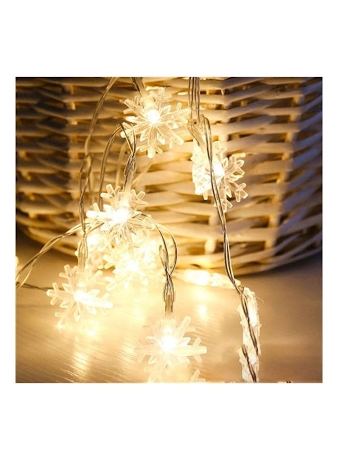 1000 LED Snowflake String Fairy Lights Yellow