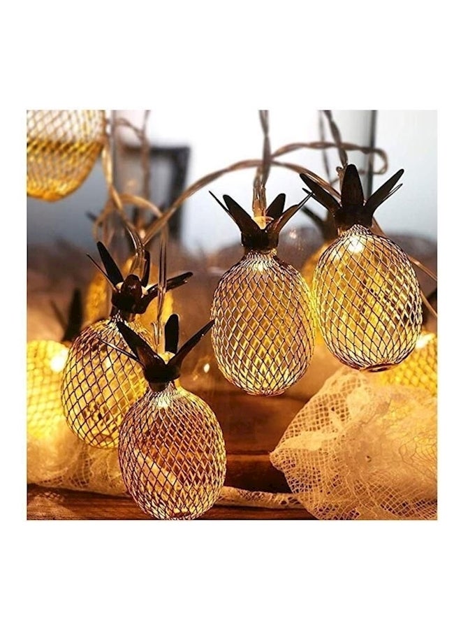 10 LED Pineapple String Lights Yellow