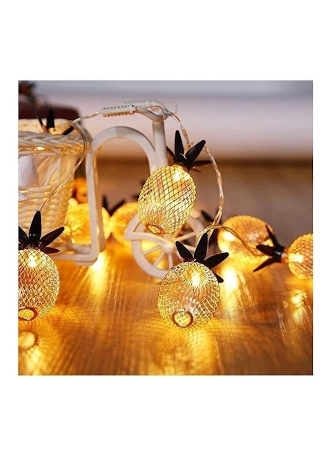 10 LED Pineapple String Lights Yellow