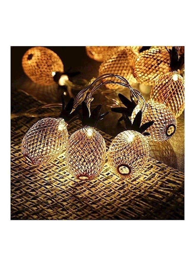 10 LED Pineapple String Lights Yellow