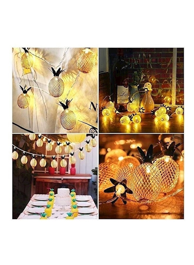 10 LED Pineapple String Lights Yellow