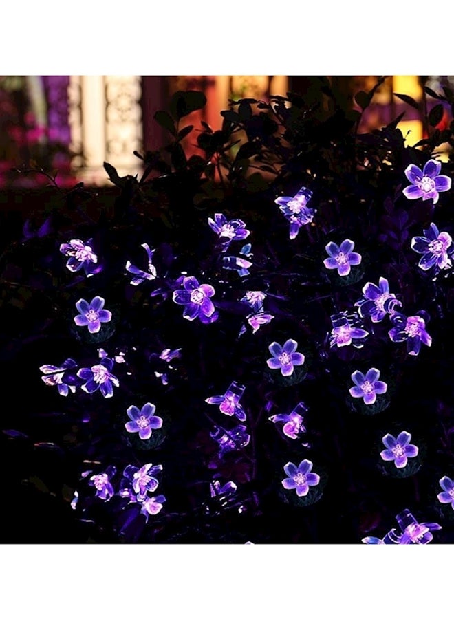 50 Led Crystal Flower String Light Purple 314grams