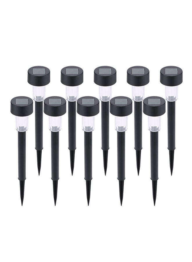 10 Pack Solar Powered LED Garden Light Silver 21.0 X 13.9 X 11.0centimeter