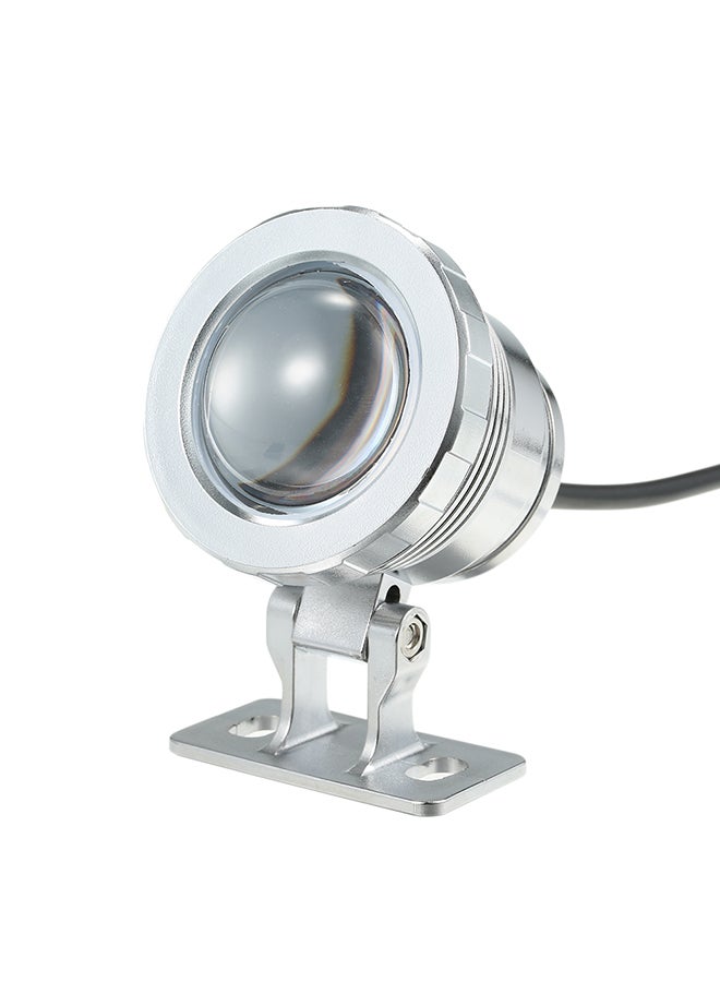 10W LED Underwater Light Submersible Lamp With Remote Control Silver 11 X 10.5 X 10.5cm