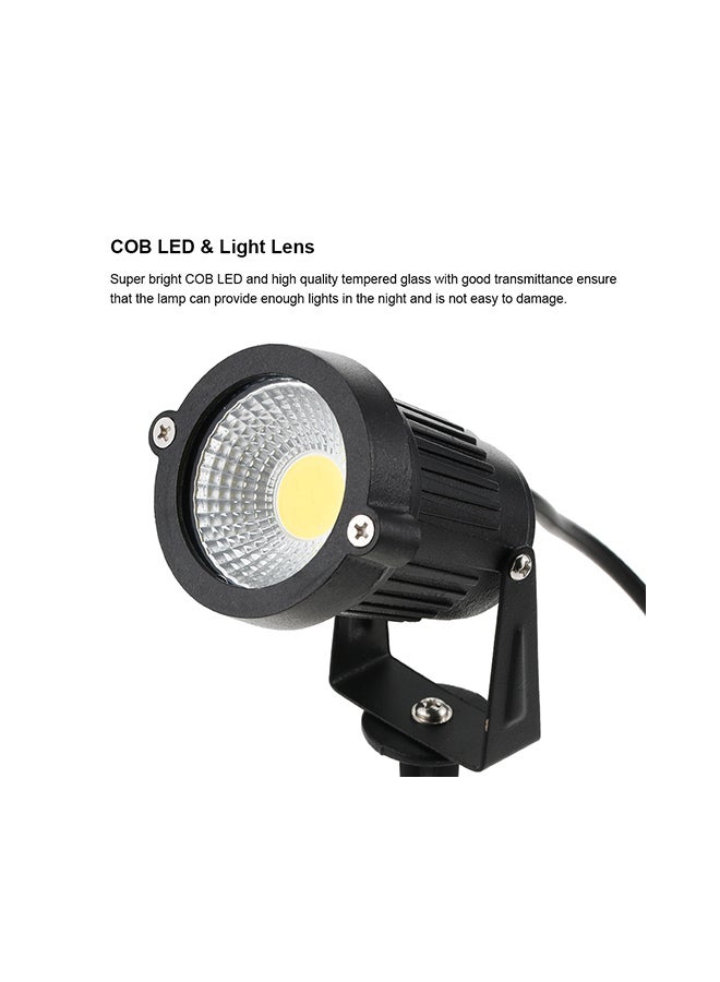 2-Piece Decorative Outdoor LED Spotlight Black