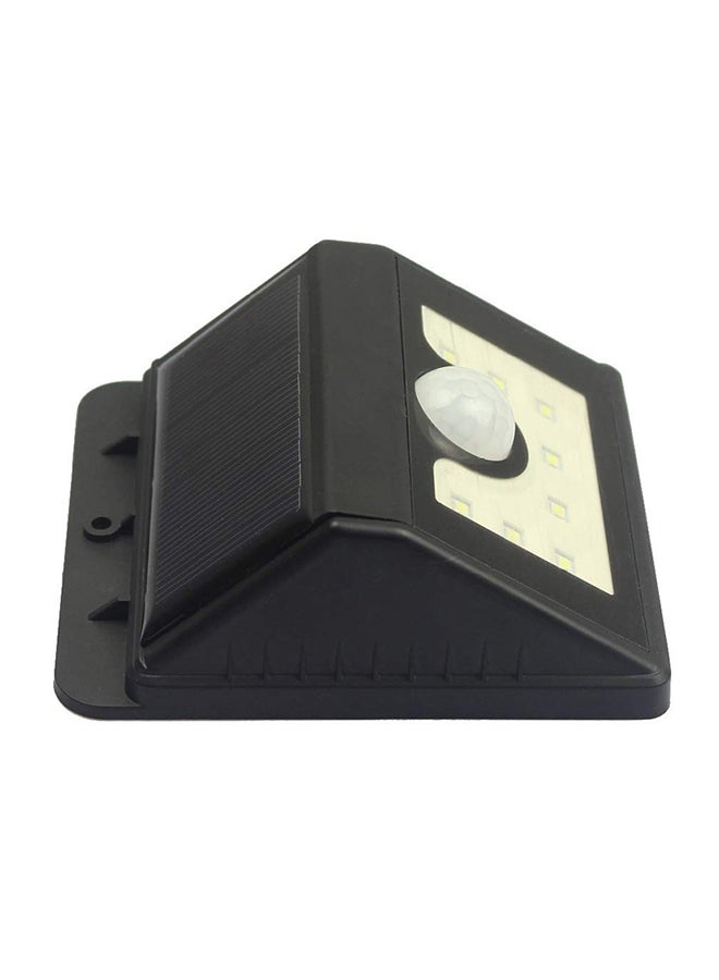 8-LED Solar Power Motion Sensor Outdoor Wall Light Black 205grams