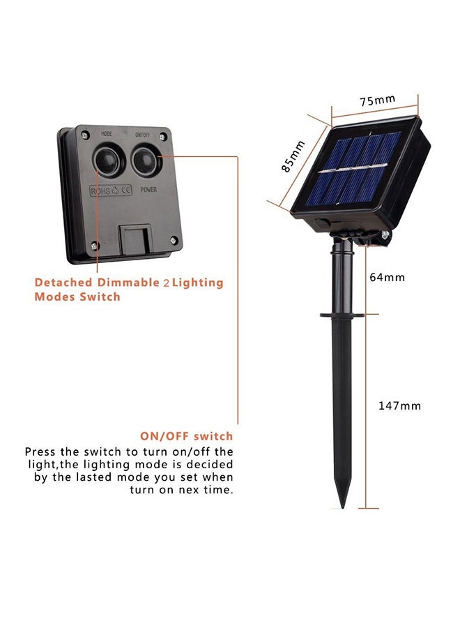 100-LED Solar Outdoor String Light Multicolour 17x16x4cm
