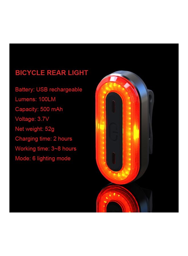 LED Bicycle Rear Tail Light Orange 3.2centimeter