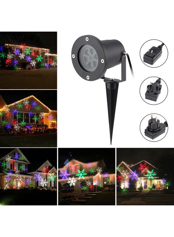 Moving Snowflake Film Show Projector Light Multicolour 18.50x11.00x0.479cm