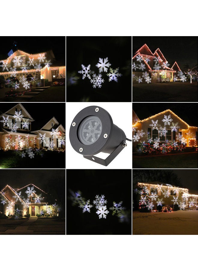 Moving Snowflake Film Show Projector Outdoor Light Multicolour