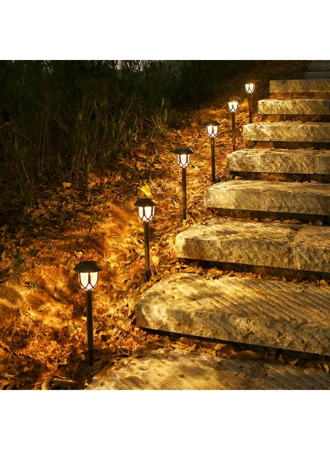 10-Piece Solar Power Lawn Light Multicolour