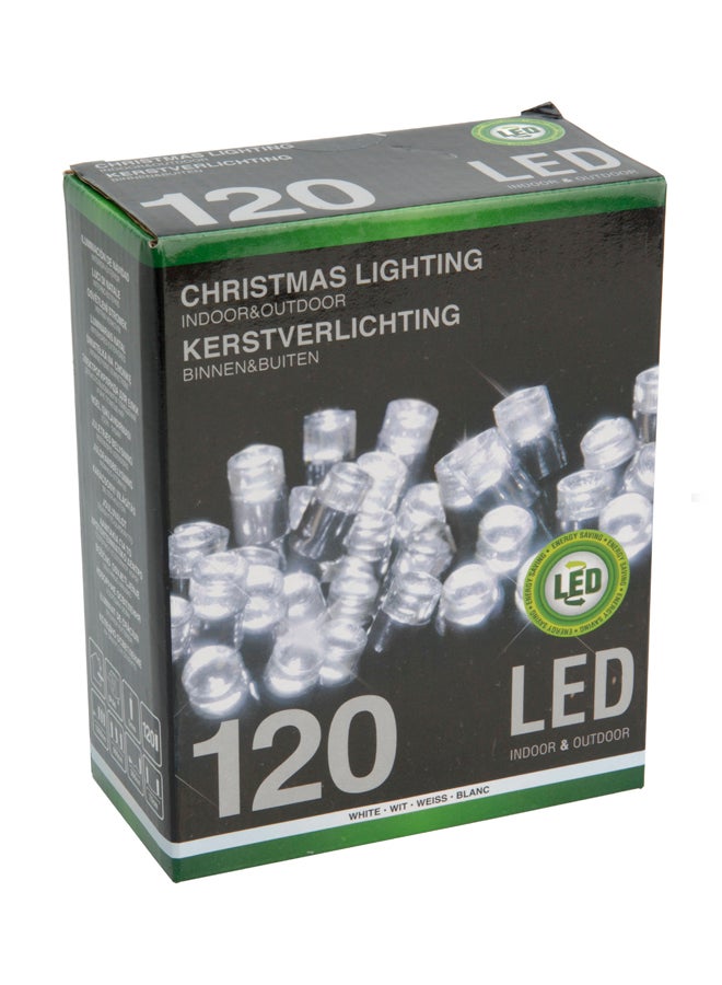 120-LED Light With British Plug White 10meter