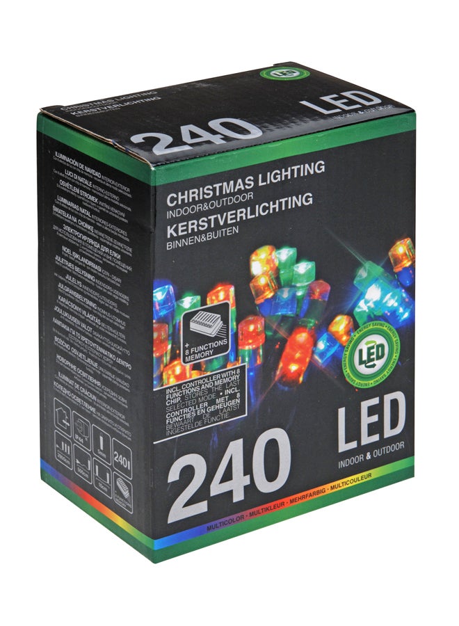 240-LED Christmas Light With British Plug Warm White 10meter