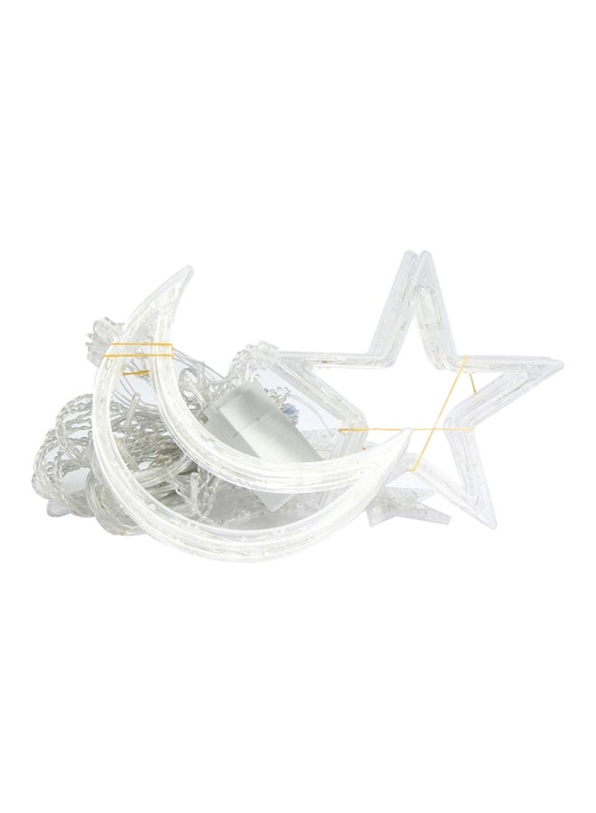 Star And Moon Shaped Decorative Light Set Warm White 20cm