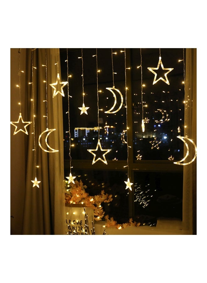 Star And Moon Shaped Decorative Light Set Warm White 20cm