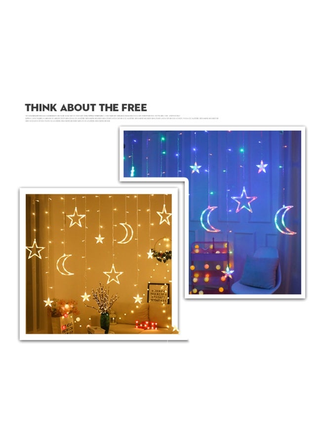 Star And Moon Shaped Decorative Light Set Warm White 20cm