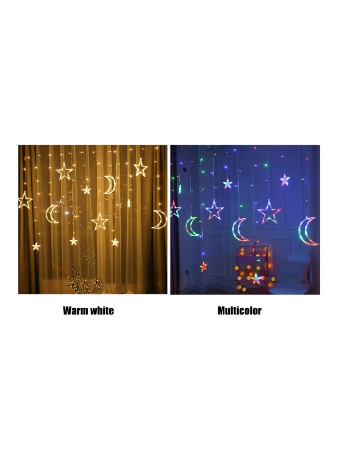 Star And Moon Shaped Decorative Light Set Warm White 20cm