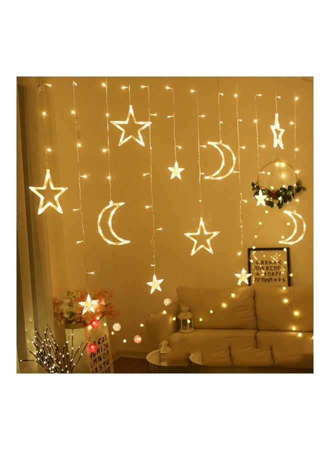 Star And Moon Shaped Decorative Light Set Warm White 20cm