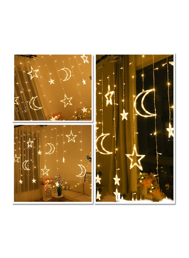 Star And Moon Shaped Decorative Light Set Warm White 20cm