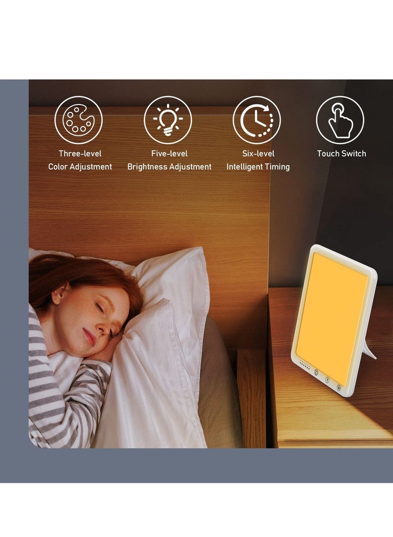 Light Therapy Lamp, UV-Free 10000 Lux Light, Touch Control with 5 Brightness Levels