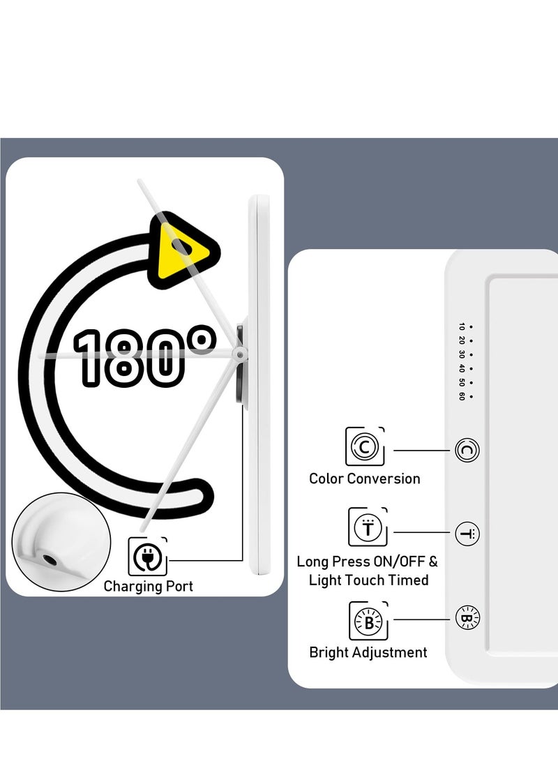 Light Therapy Lamp, UV-Free 10000 Lux Light, Touch Control with 5 Brightness Levels