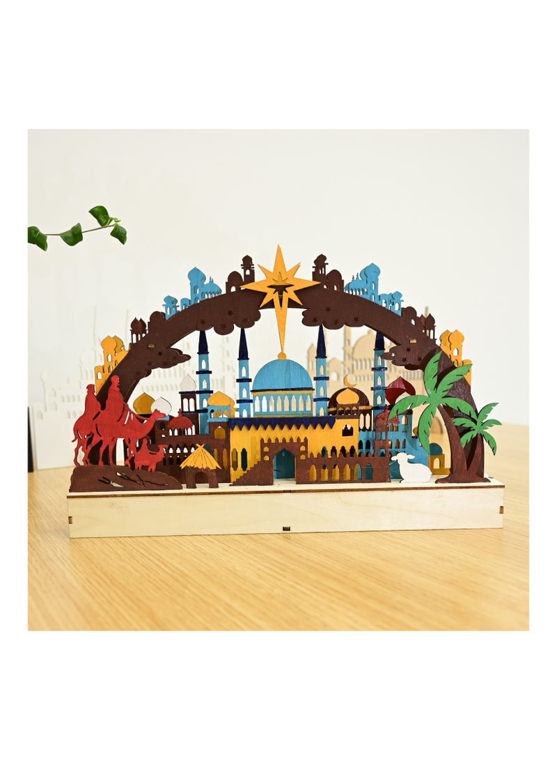Wooden LED Decorative Light Dedroom Atmosphere Shaped Light