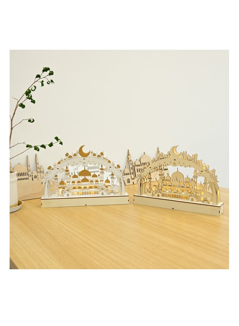 Wooden LED Decorative Light Dedroom Atmosphere Shaped Light