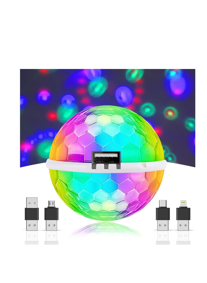 Disco Ball Light, USB Rechargeable Battery Disco Lights, DJ Disco Ball Stage Lights, Create a Festive Atmosphere for Parties, KTV, Birthday