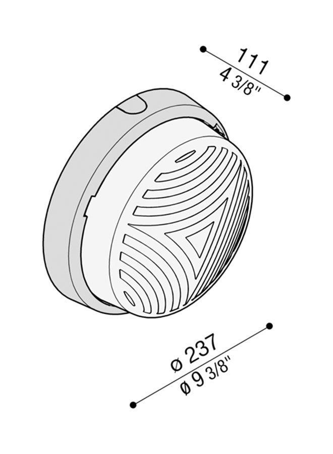 Twister Tonda Round Wall Bracket White 23.7 X 11.1cm