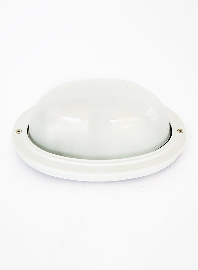Indoor And Outdoor Bulkhead Wall Light White 26x11cm