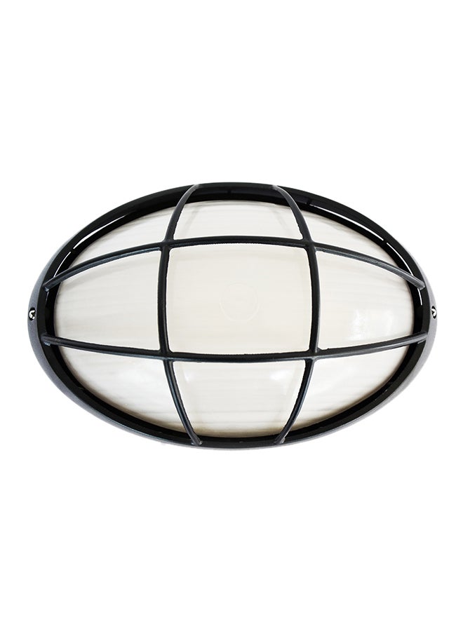 Indoor And Outdoor Bulkhead Wall Light White/Black 32x11cm