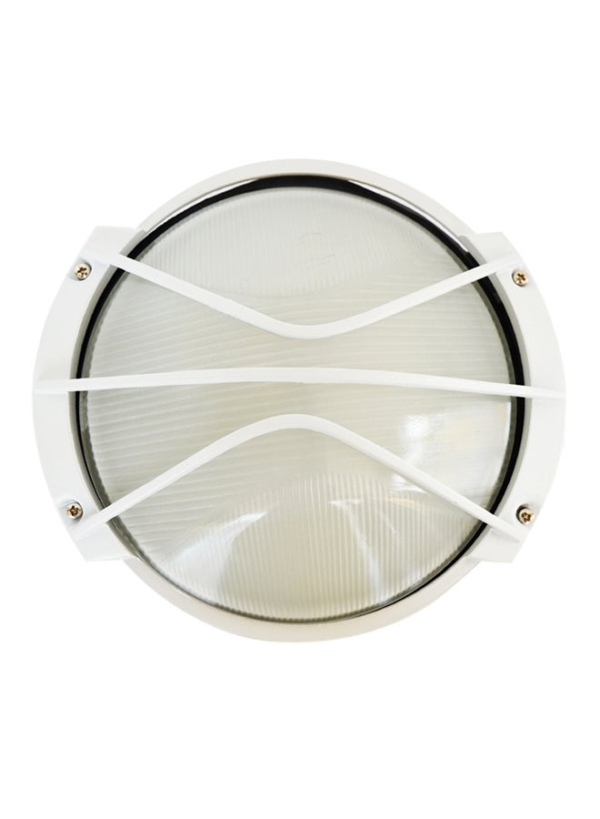 Indoor And Outdoor Bulkhead Wall Light White 24x11cm