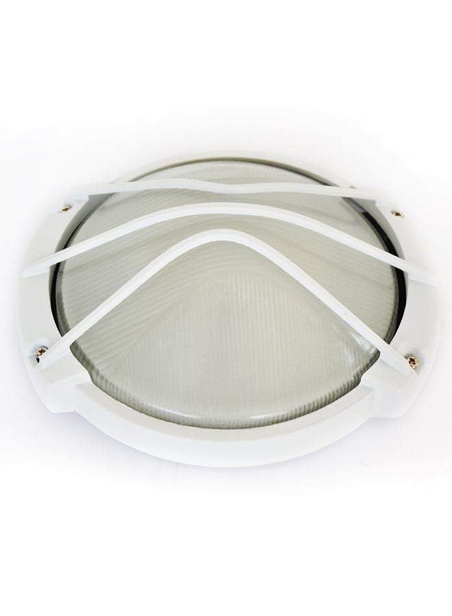 Indoor And Outdoor Bulkhead Wall Light White 24x11cm