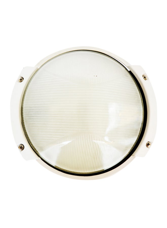 Indoor And Outdoor Bulkhead Wall Light White 26x11cm