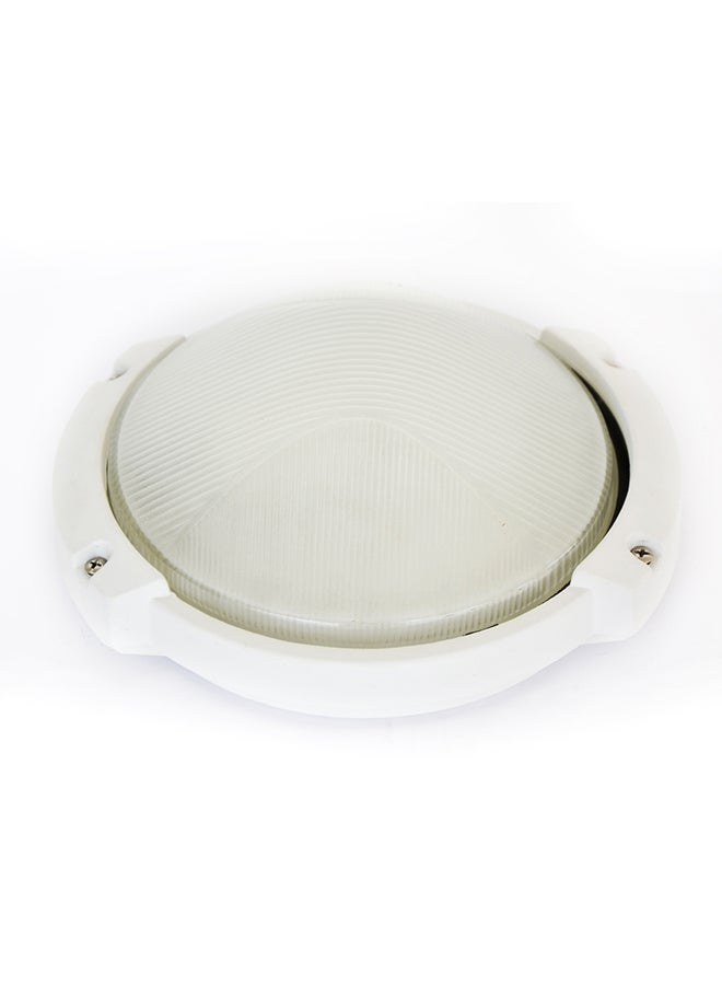 Indoor And Outdoor Bulkhead Wall Light White 26x11cm