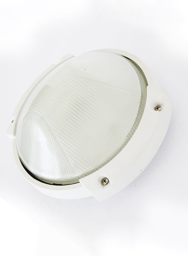 Indoor And Outdoor Bulkhead Wall Light White 26x11cm