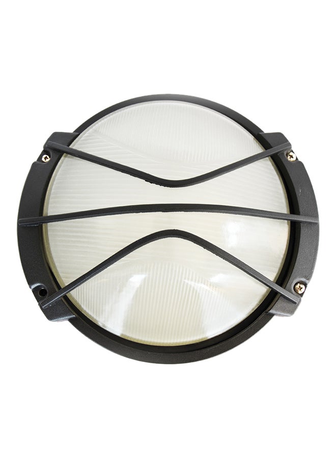 Indoor And Outdoor Bulkhead Wall Light White/Black 24x11cm