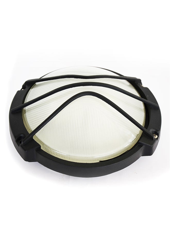 Indoor And Outdoor Bulkhead Wall Light White/Black 24x11cm