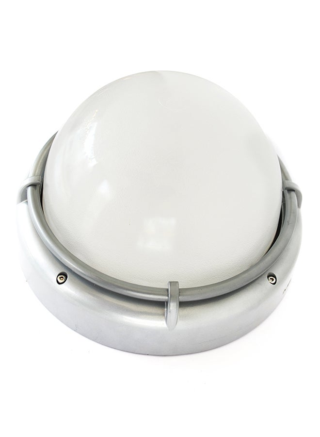 Indoor And Outdoor Bulkhead Light Silver 25x11cm