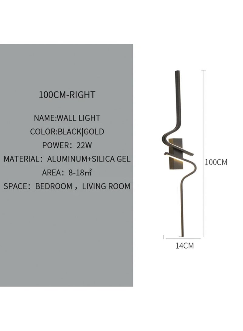 （Tricolour light-100CM）Modern wall lights Home appliances Nordic style long lumen home decoration Bedroom dining room TV wall lighting fixtures，wall lamp